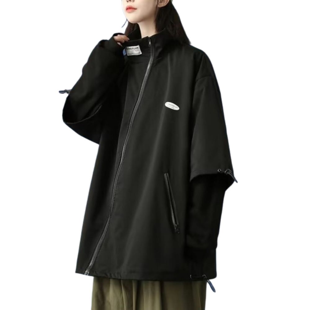 Outdoor Fake Two-Piece Panel Jacket