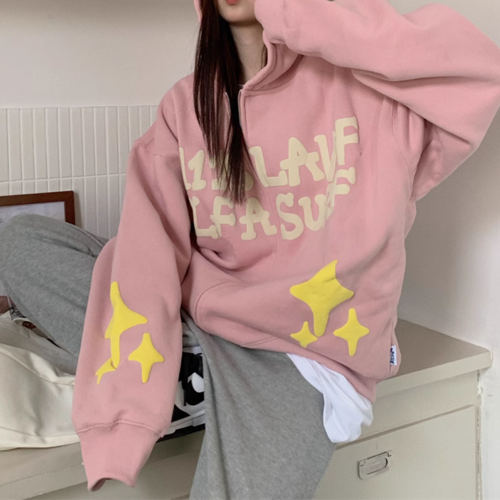 Women's High Street Foam Lettering Hoodie