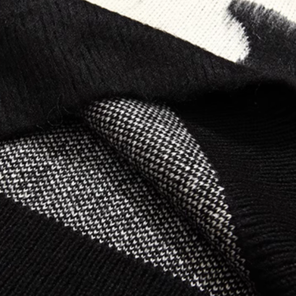 Women's High Street Black and White Contrast Sweater