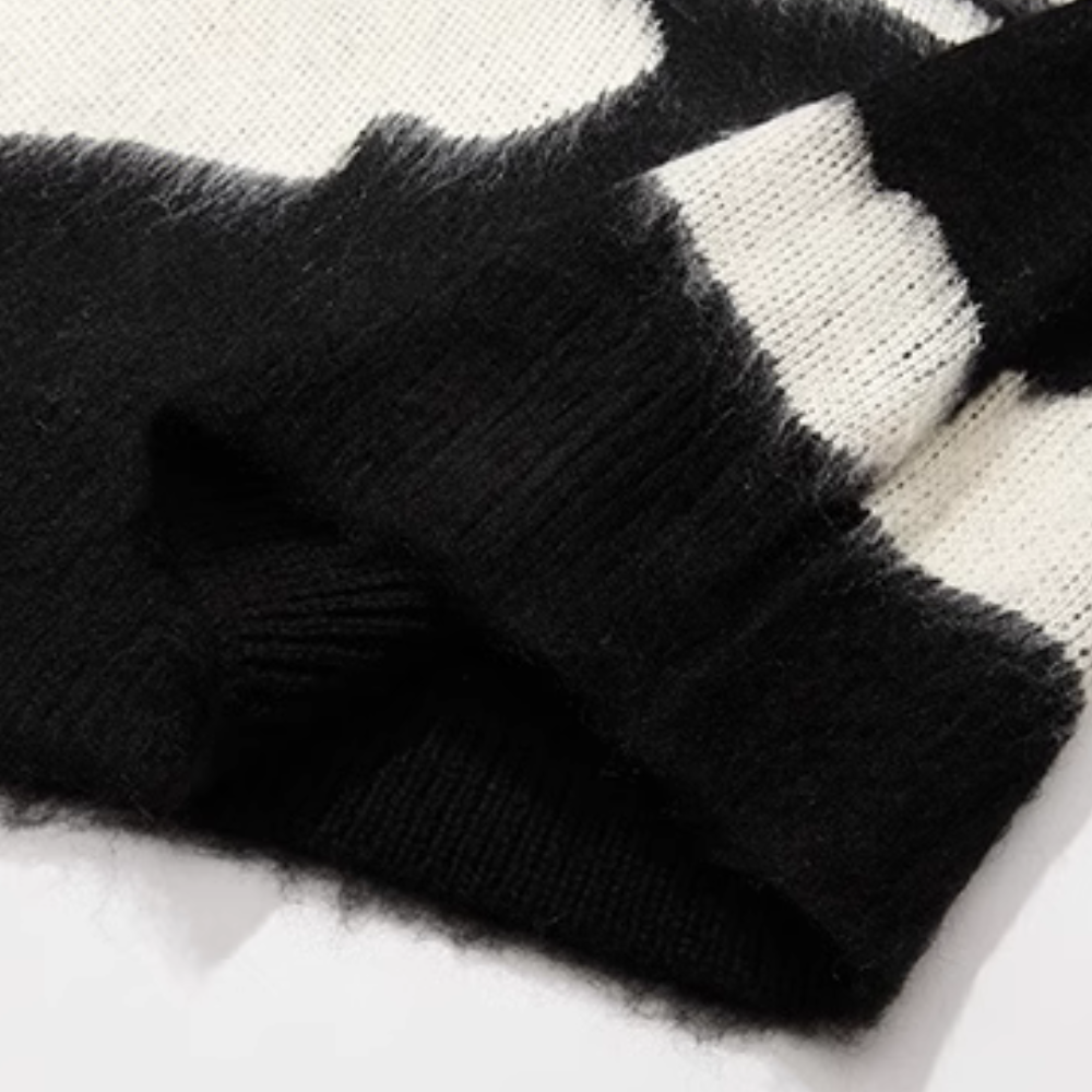 Women's High Street Black and White Contrast Sweater