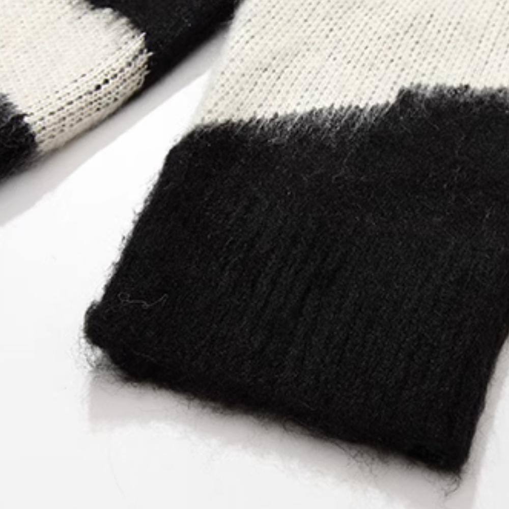 Women's High Street Black and White Contrast Sweater