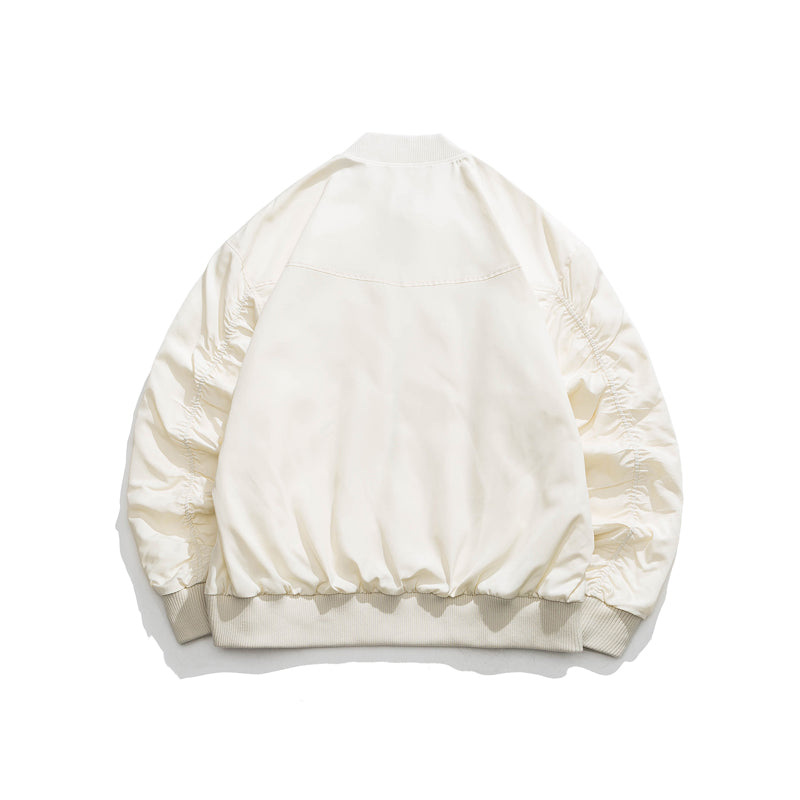 【NOW TREND】Solid Color Varsity Jacket