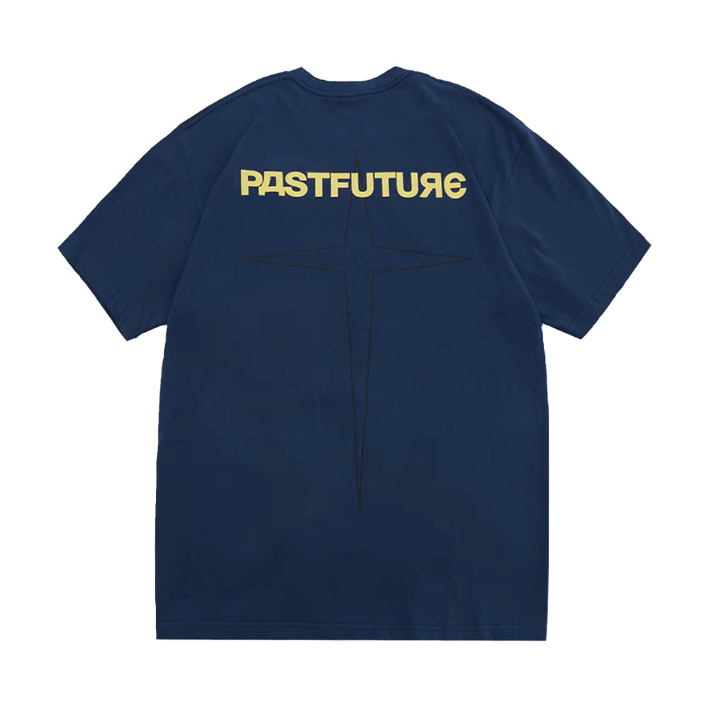 Past Future | Street Four-pointed Star Print T-shirt