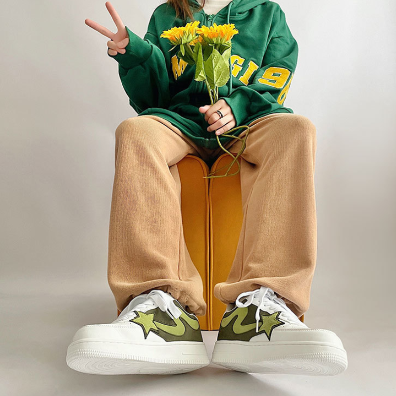 H-Block |Classic Star Patchwork Casual Sneakers