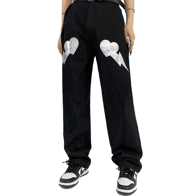 Letter Graphic Jeans