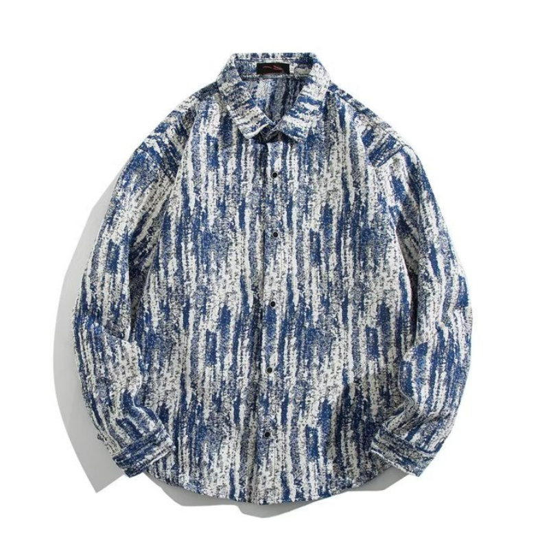 Vintage Jacquard Lapel Shirt