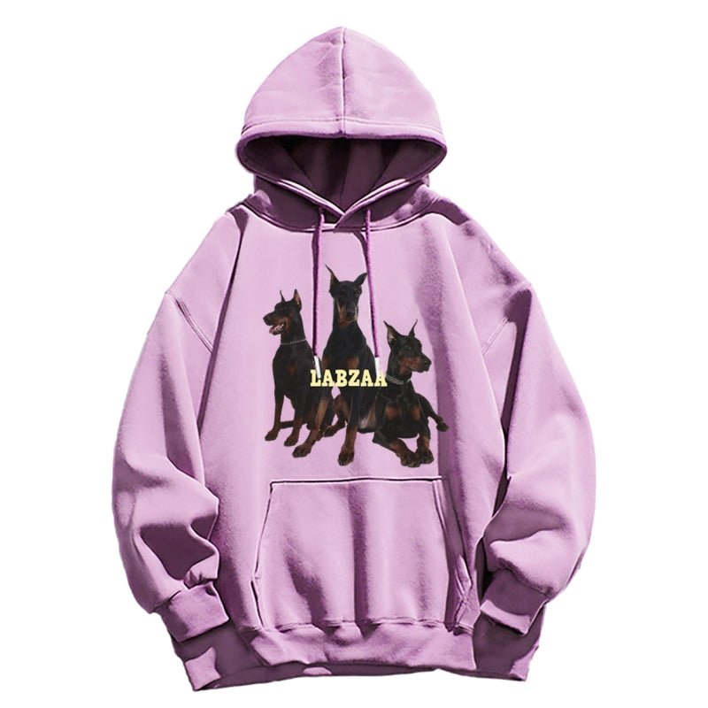 Urban Doberman Dog Graphic Hoodie