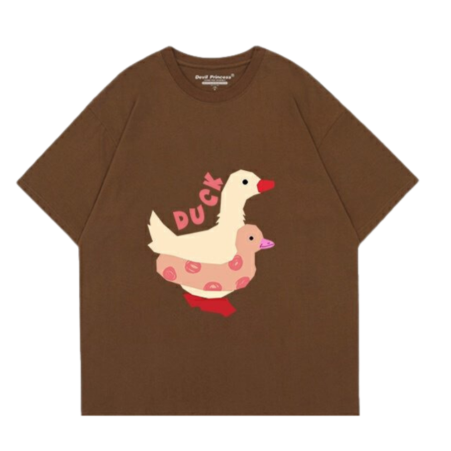 Simple Duck Print T-shirt