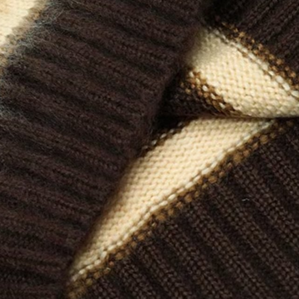 Women's Retro Letter Embroidered Sweater