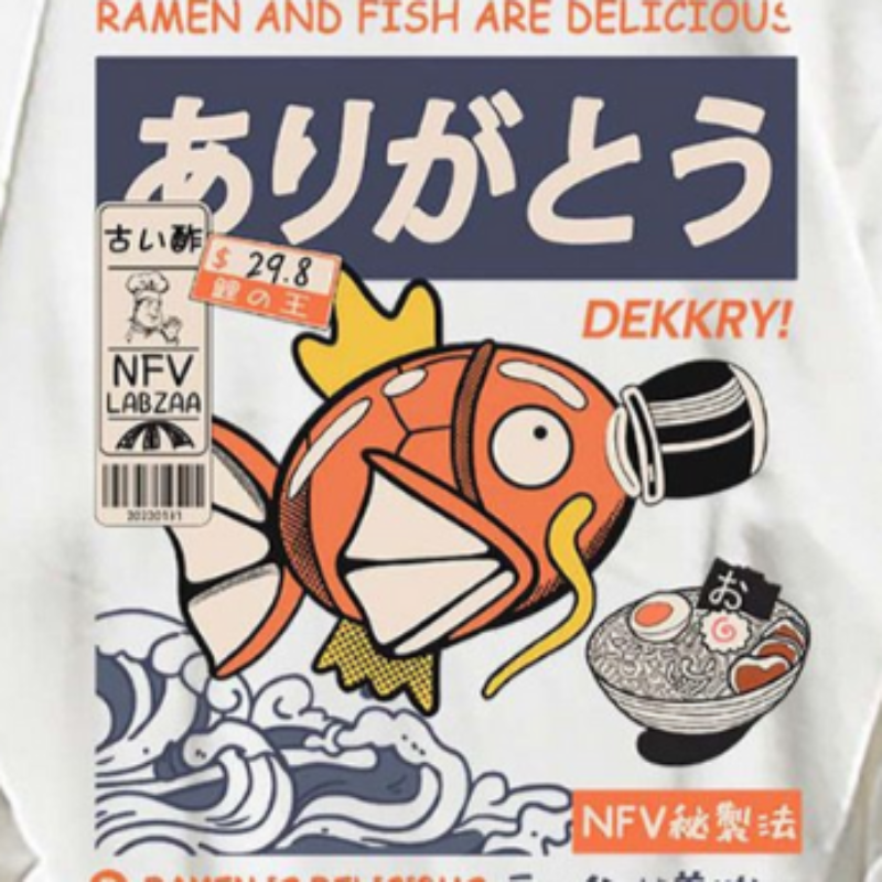 Cute Cartoon Fish Long Sleeve Shirt