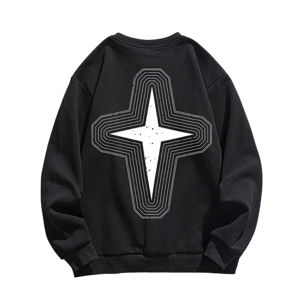 Vintage Loose Star Graphic Sweatshirt