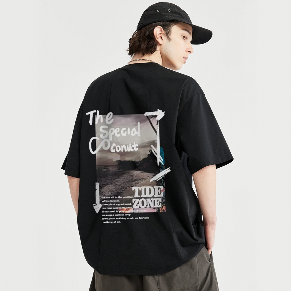 Pure Cotton 260G American Landscape Picture T-shirt