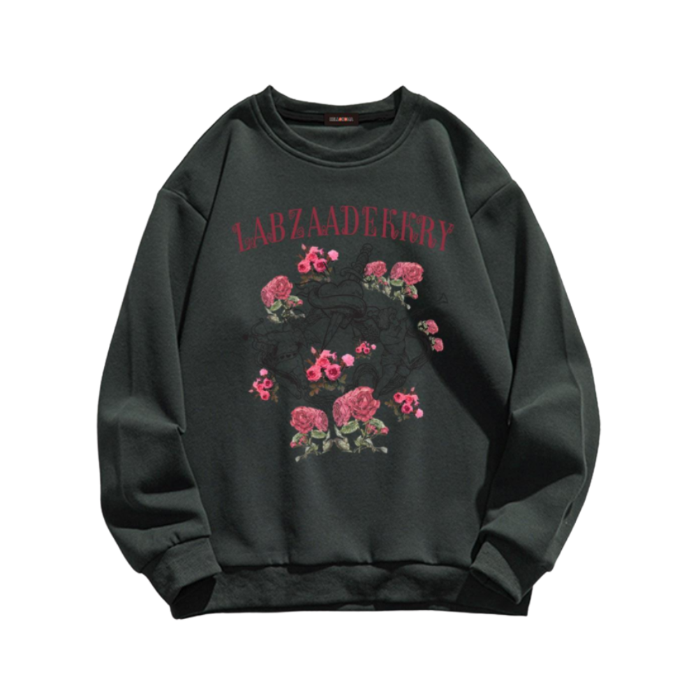 Letter Petal Graphic Sweatshirt