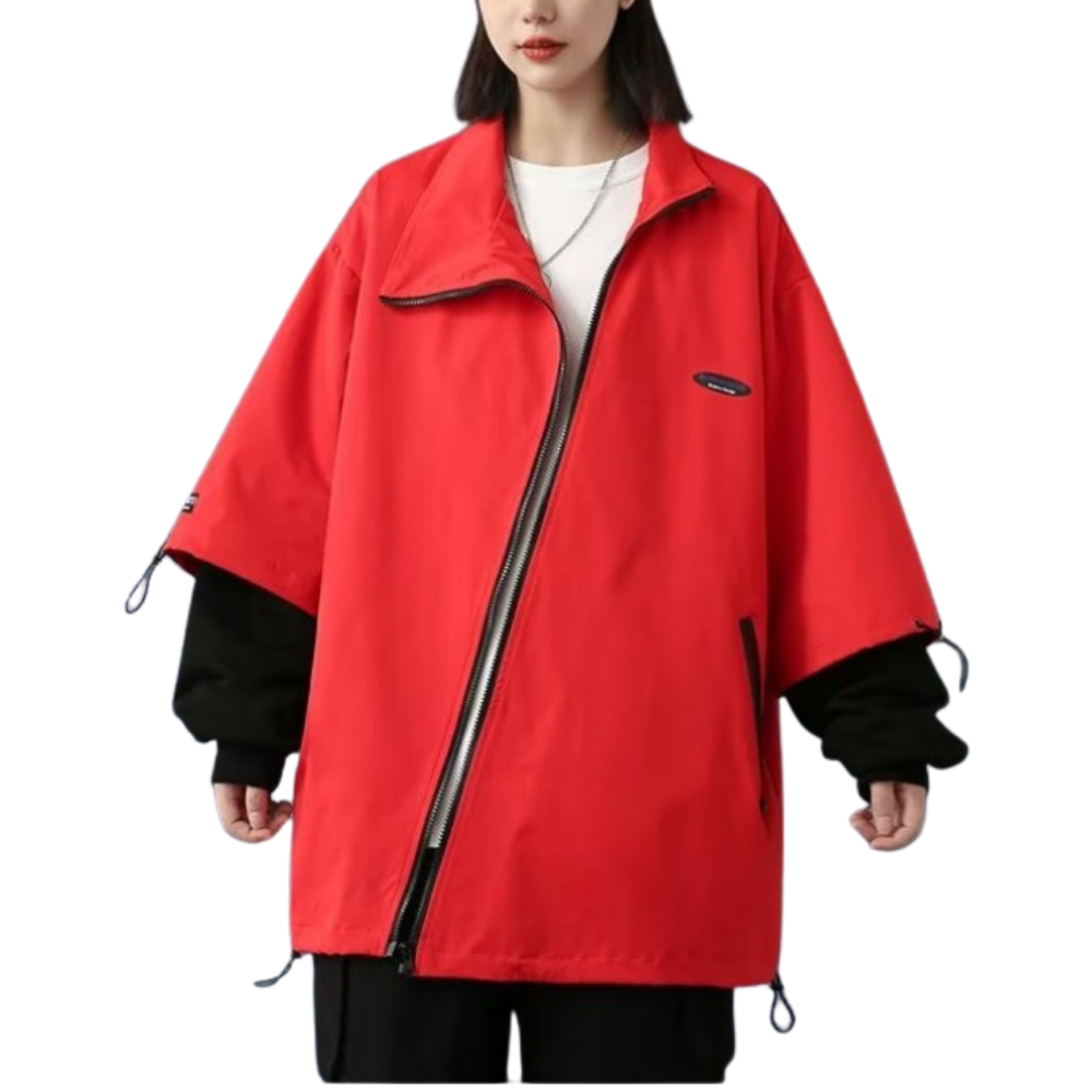 Outdoor Fake Two-Piece Panel Jacket