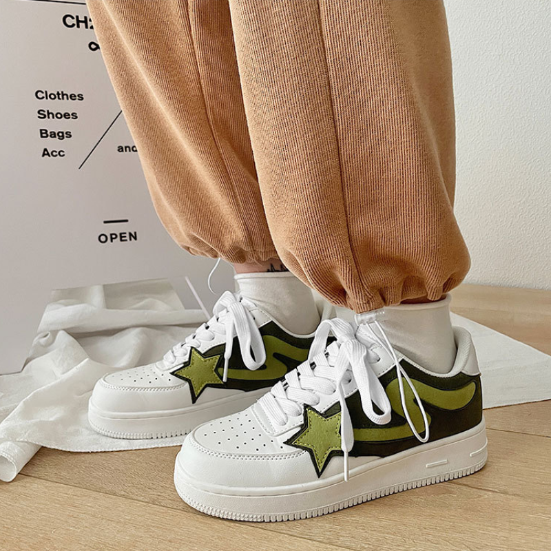 H-Block |Classic Star Patchwork Casual Sneakers