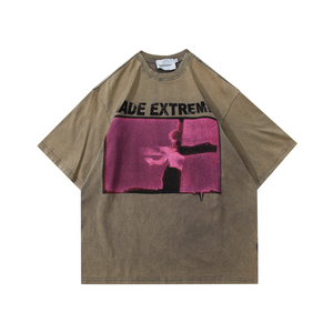 Vintage Washed Star Print T-shirt