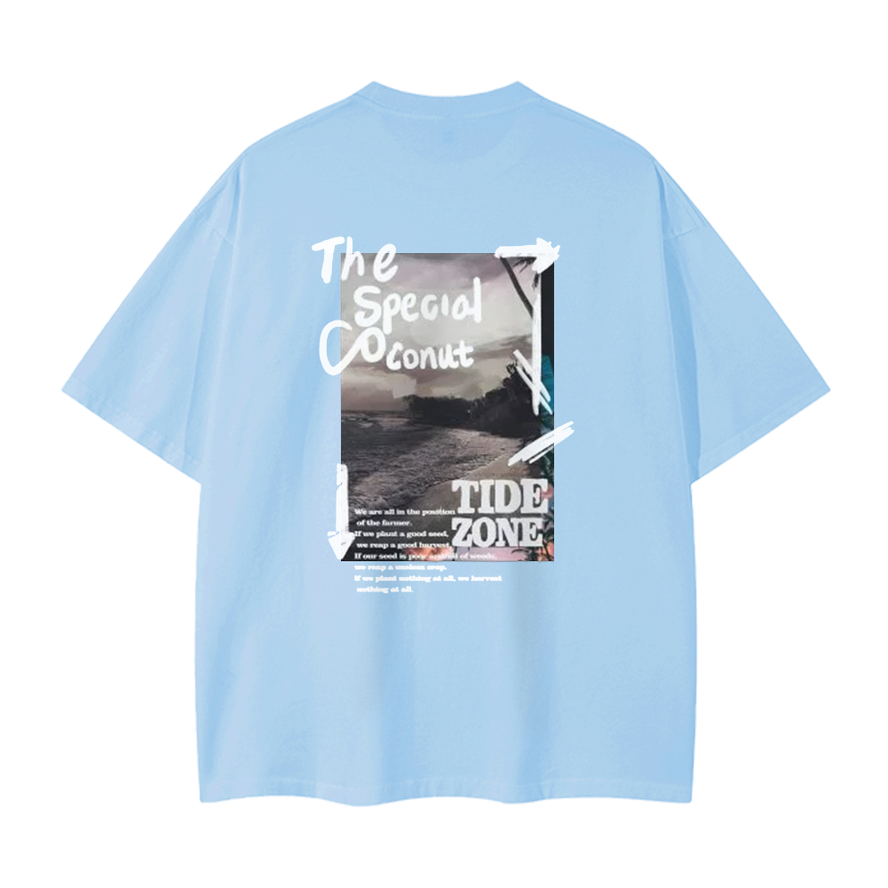 Pure Cotton 260G American Landscape Picture T-shirt