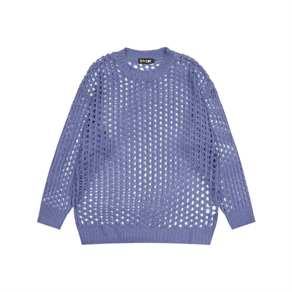 Street Crocheted Openwork Sweater