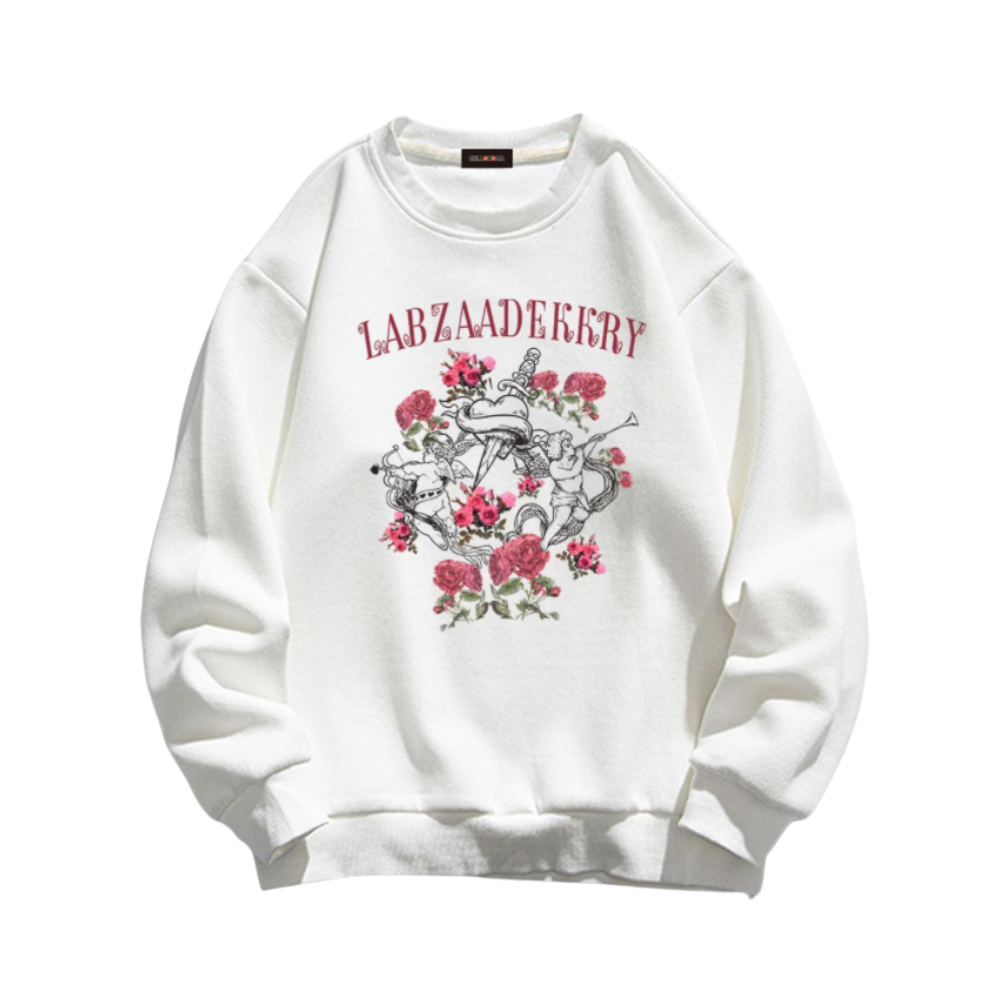 Letter Petal Graphic Sweatshirt