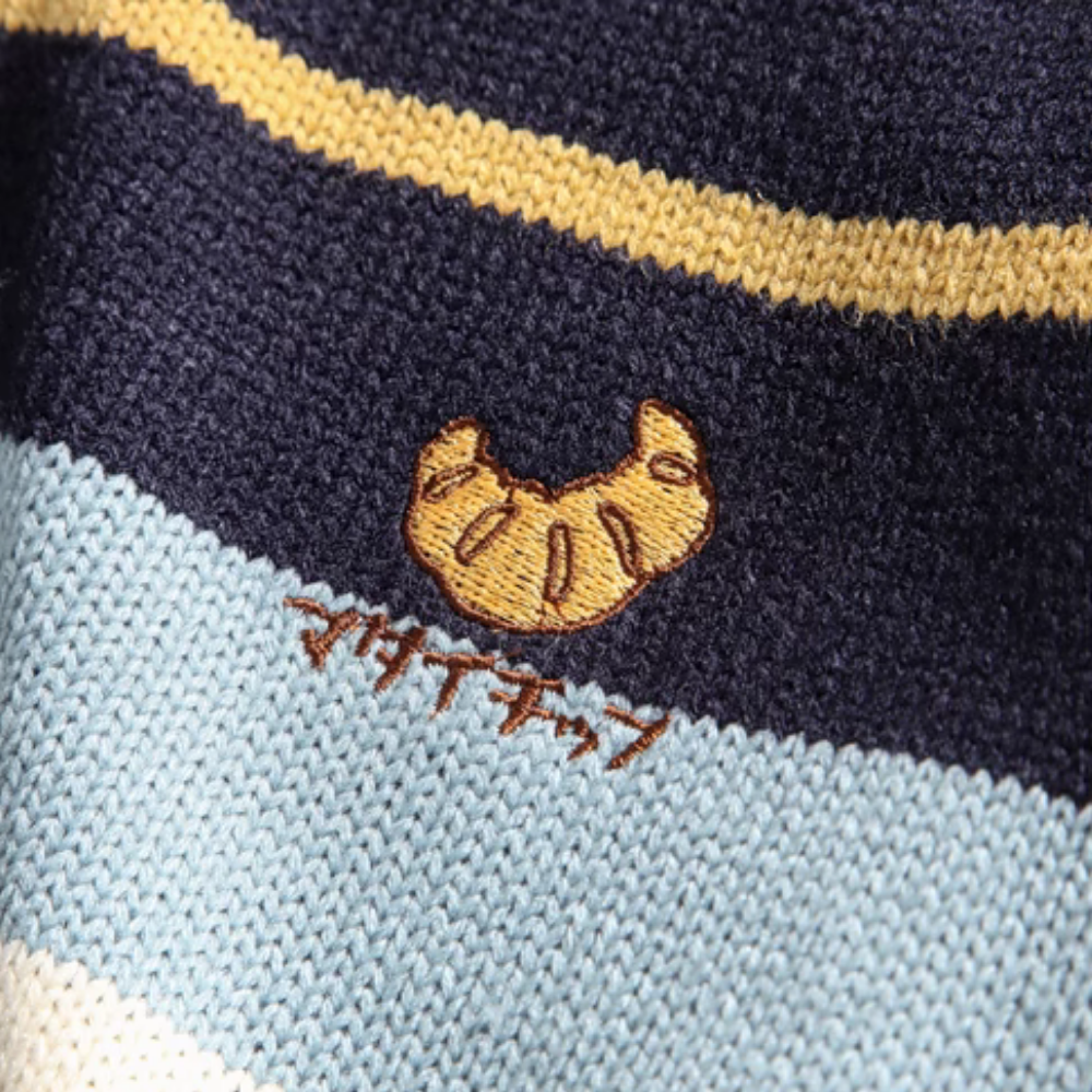 Women's Japanese Versatile Striped Knitted Sweater