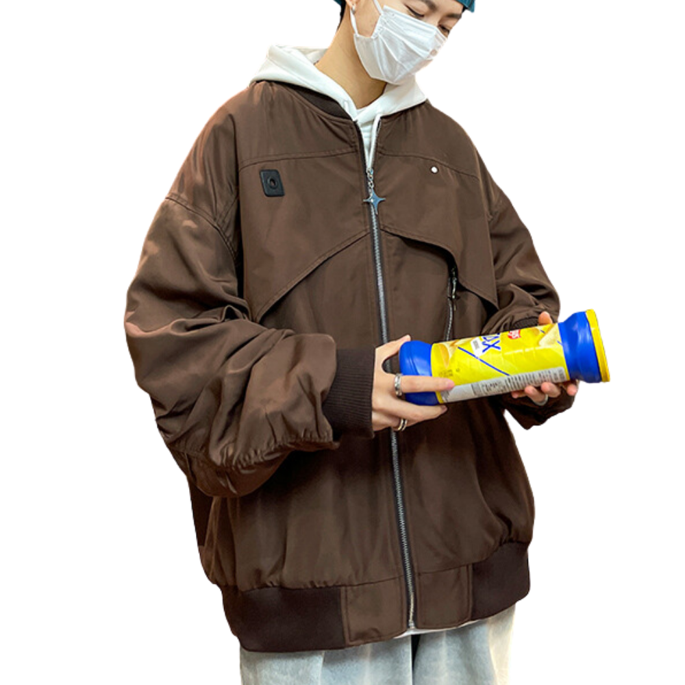 【NOW TREND】Solid Color Varsity Jacket