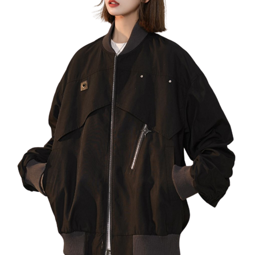 【NOW TREND】Solid Color Varsity Jacket