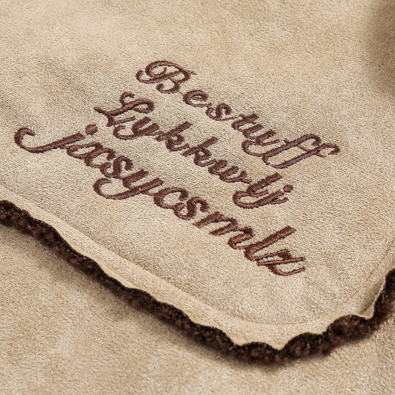 Vintage Suede Embroidery Lamb Plush Coat