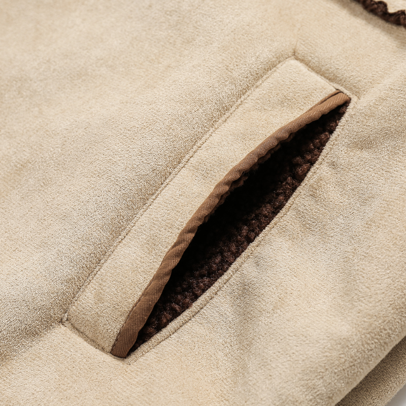 Vintage Suede Embroidery Lamb Plush Coat