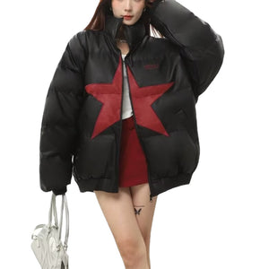 Women's High Street Star PU Coat