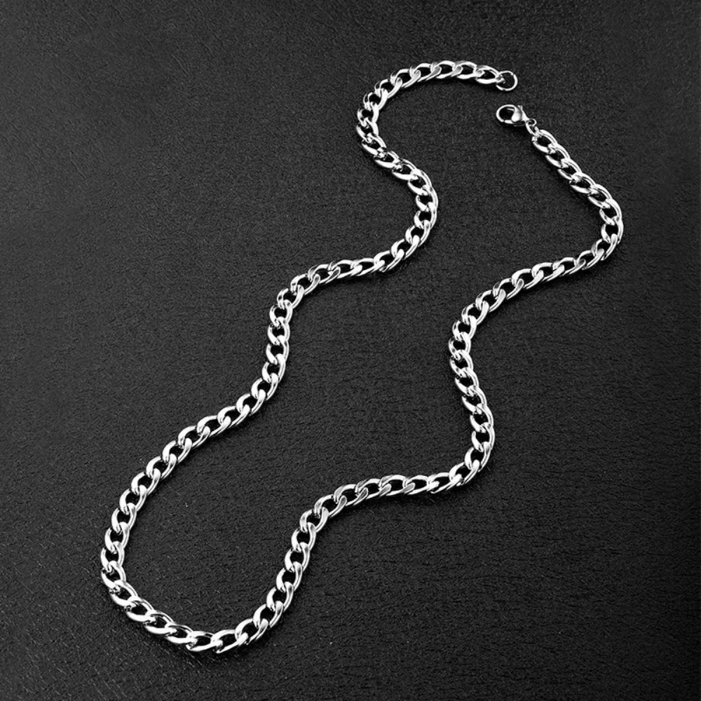 High Grade Titanium Steel Double Star Awn Hip Hop Necklace