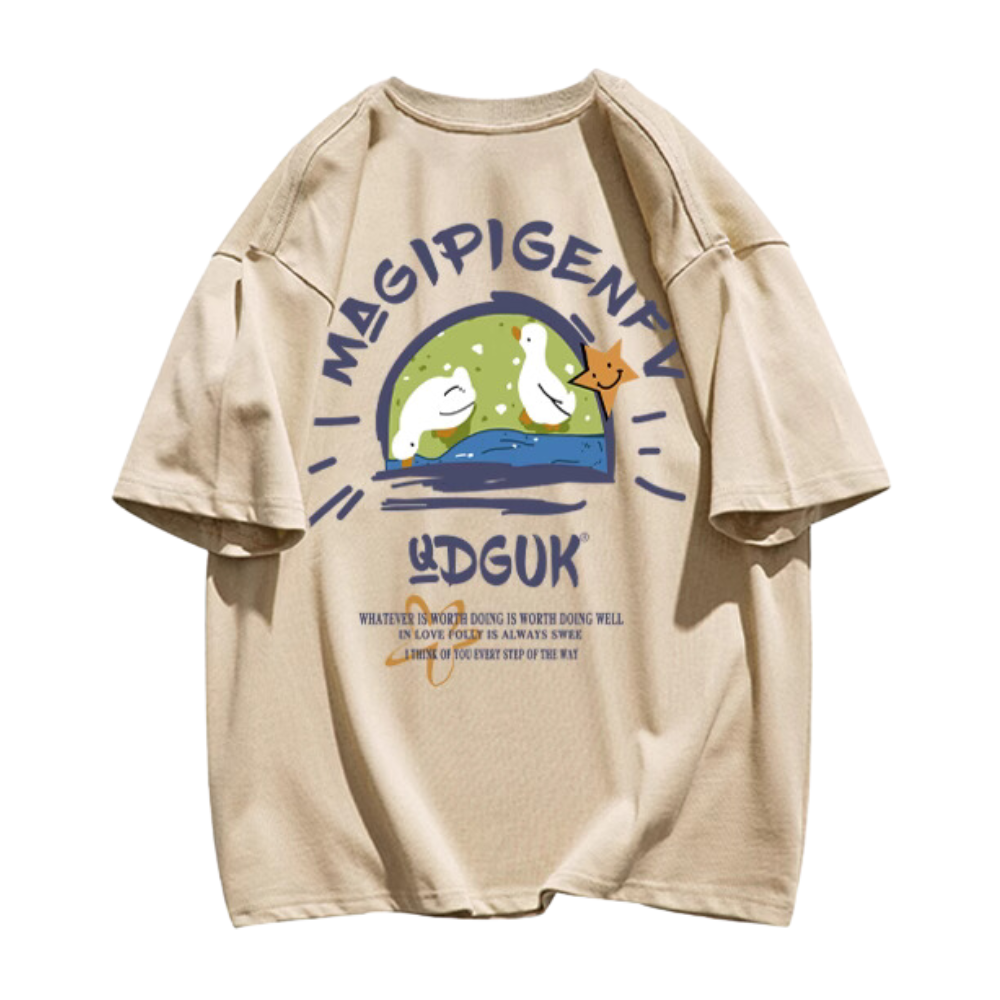 Cartoon Duck Print T-shirt