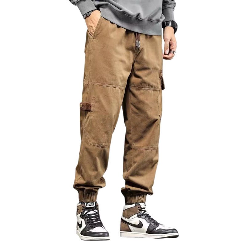 Vintage Solid Multi Pocket Cargo Pants