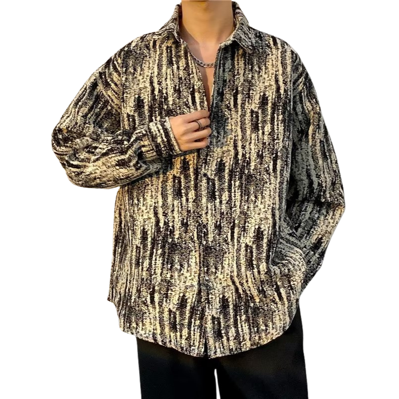 Vintage Jacquard Lapel Shirt