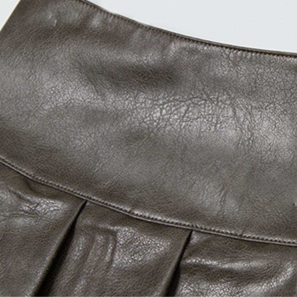 Women's Summer Sexy Pleated PU Skirts