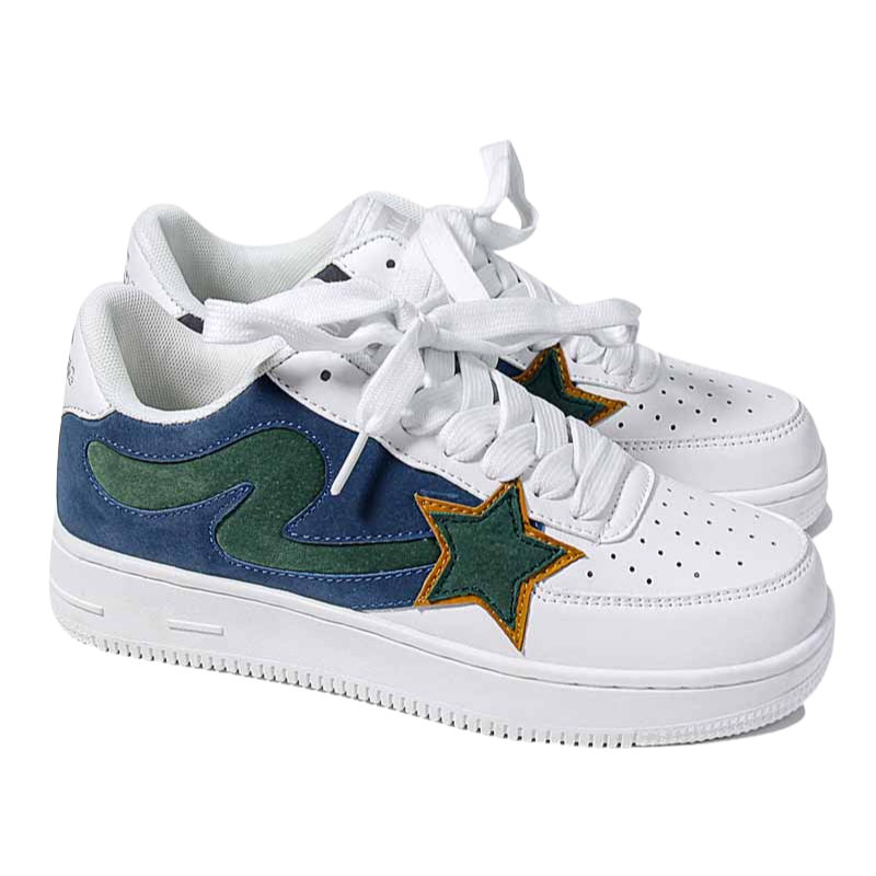 H-Block |Classic Star Patchwork Casual Sneakers