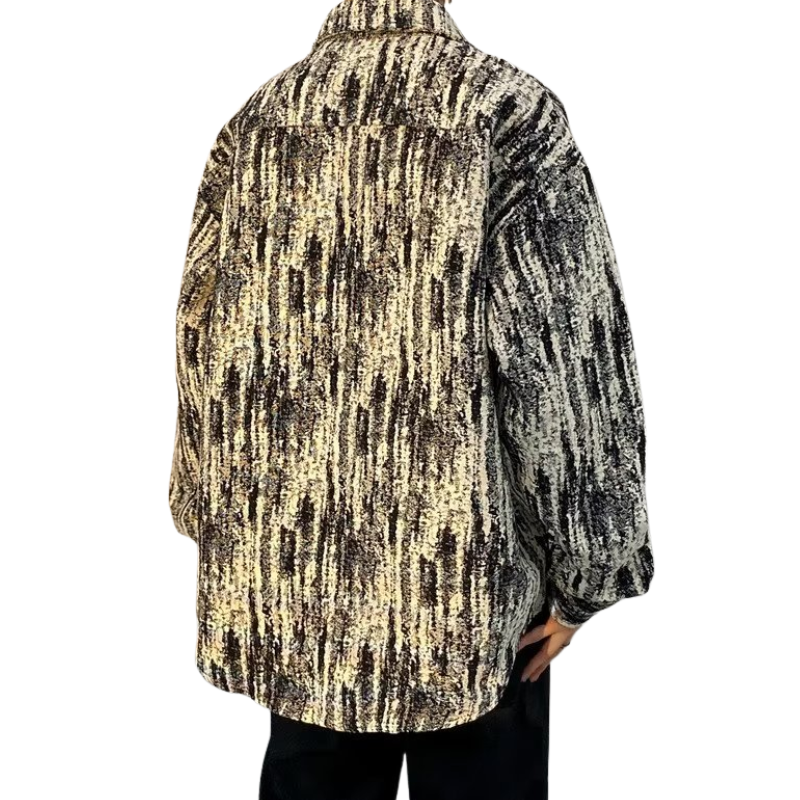 Vintage Jacquard Lapel Shirt