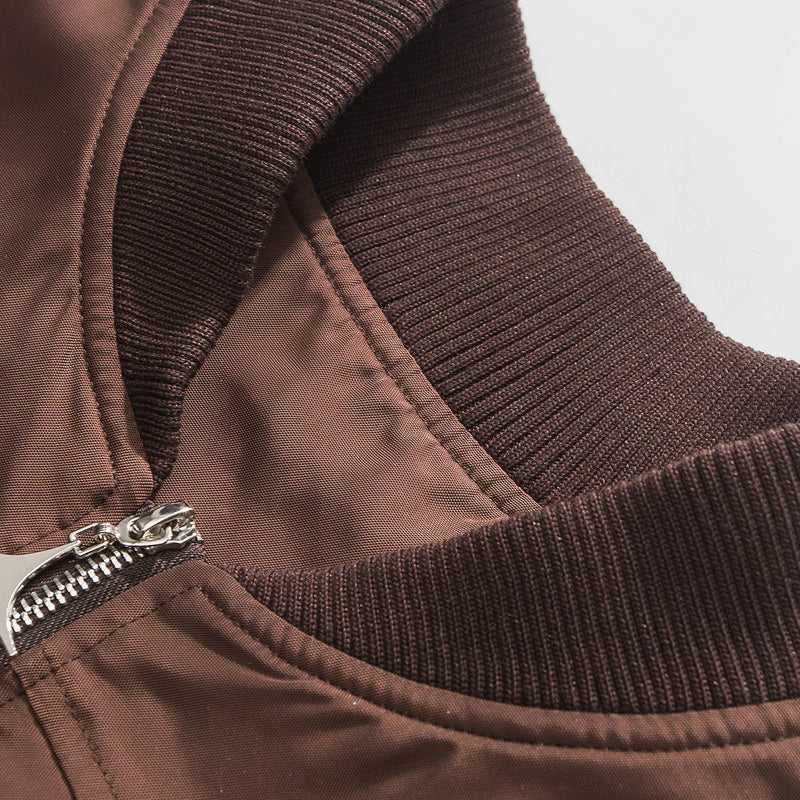 【NOW TREND】Solid Color Varsity Jacket