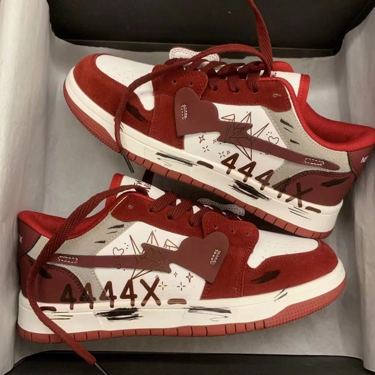 H-Block |Street Canvas Patchwork Red Casual Sneakers