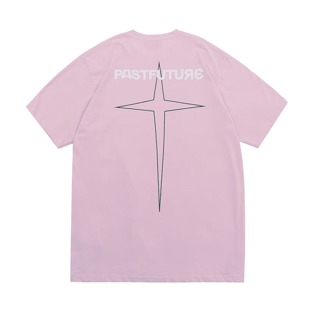 Past Future | Street Four-pointed Star Print T-shirt