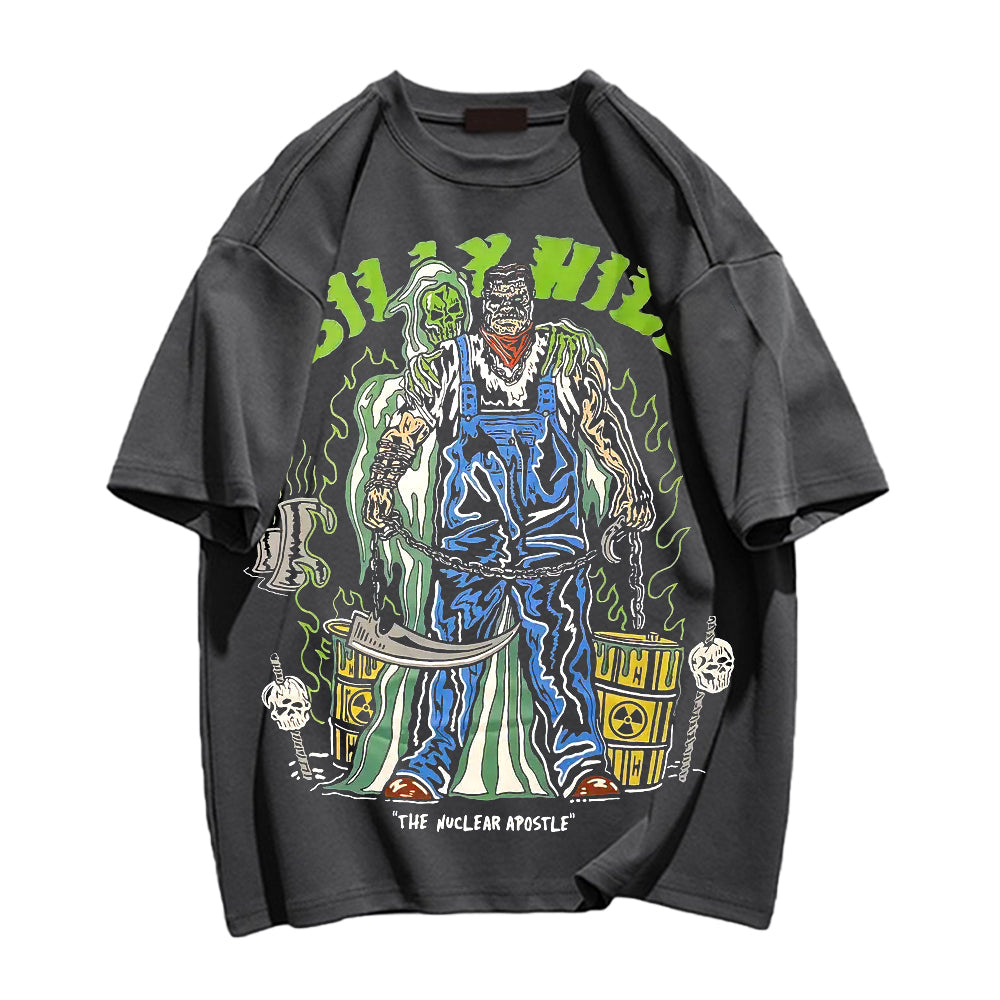 Men's Retro Cartoon Pattern T-shirt