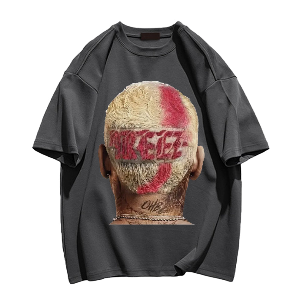 Portrait Pattern Cotton Sports T-shirt