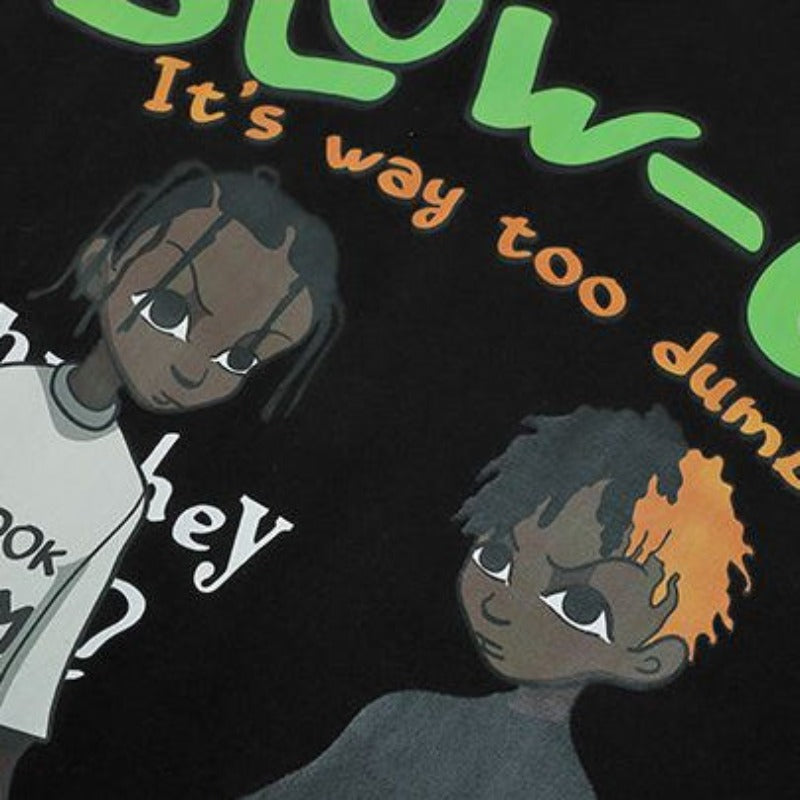 Hip Hop Street Boy Print Oversize T-Shirt