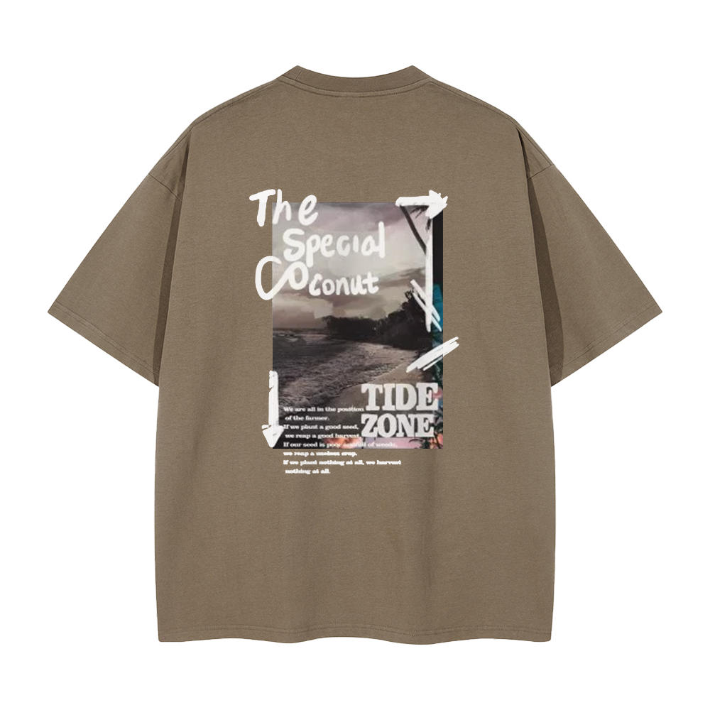 Pure Cotton 260G American Landscape Picture T-shirt